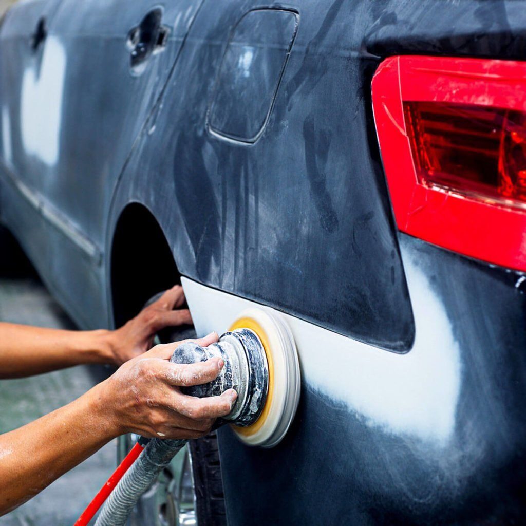 sanding a car