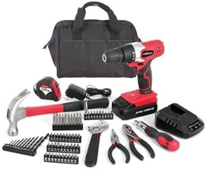 Hyper Tough AQ90044G 70-Piece 20-Volt Max Cordless Drill Project Kit